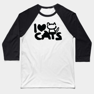 I love cats Baseball T-Shirt